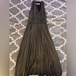 metalic gold and black dress